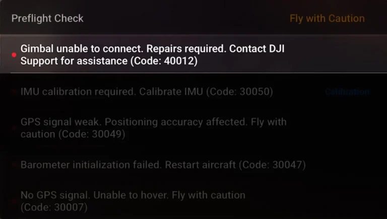 How to Fix DJI Gimbal Unable to Connect (Code-40012)